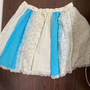 Vintage Floral Lace Mini Skirt